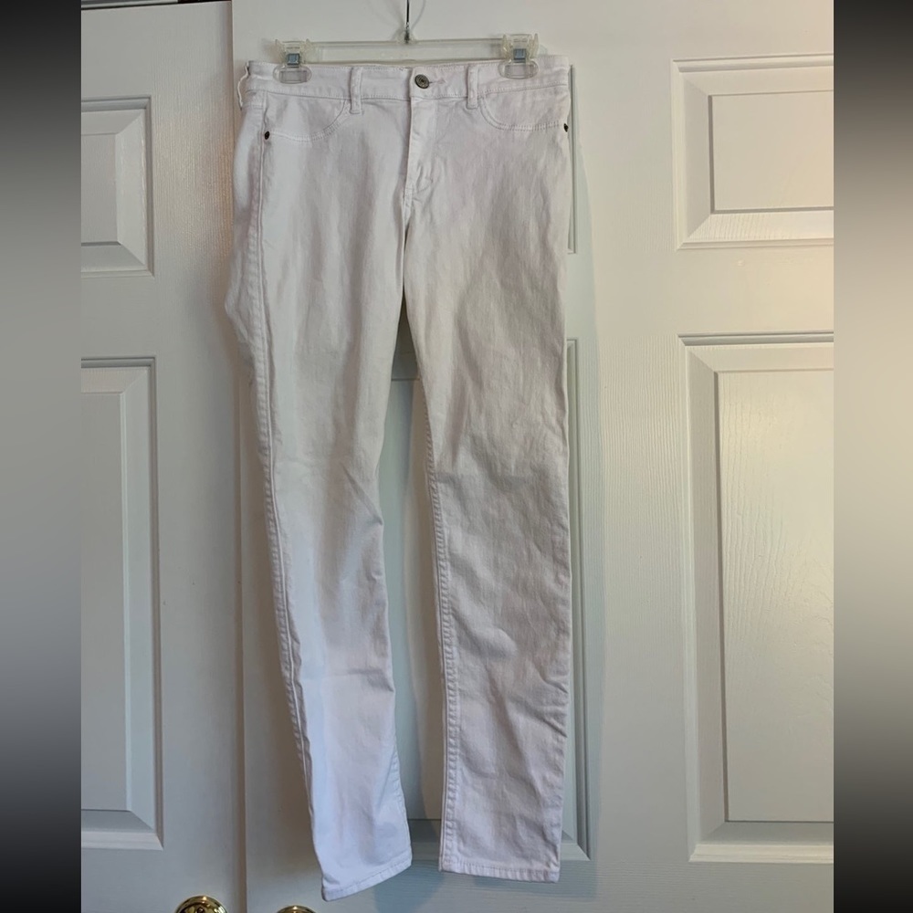 Abercrombie & Fitch White Denim Stretch Jeans Size 6S 28W